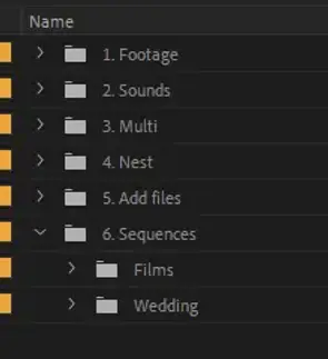 Production media management files