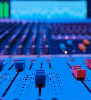 A sound mixing console