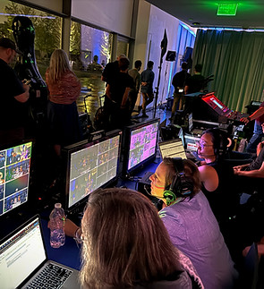 A multi-camera production setup